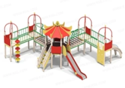 Modular Children's Play Complex with 5 Towers - DIC-18