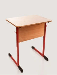 Single Student Desk with Oval Tube Frame