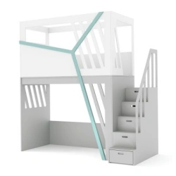 Loft Bed made of Plywood, MDF, Solid Wood, and HDF