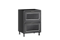 Luxurious Black Kitchen Cabinet with 2 Drawers, Model LD.270790.000