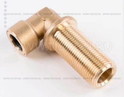 Brass Elbow Fitting for 10mm Polyamide Pipe with M16x1.5 Thread" 467.L.10-M16.199.B