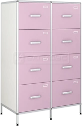 8-Drawer Filing Cabinet on Aluminum Frame - Model ШК-1КН