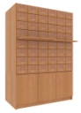 2-Module Catalog Cabinet with 48 Drawers (6x8) - Model 1012x520x1344 mm