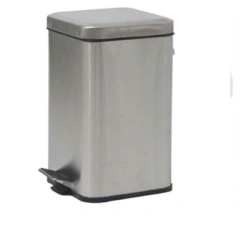 Rectangular Stainless Steel Trash Bin 12L with Pedal Model 09111.12.RUS
