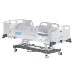 Functional Medical Bed with Electric Height Adjustment and Plastic Backrests MEGI Tempo X