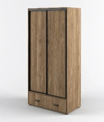 Kyoto 2-Door Wardrobe with Drawers, Art. KG3