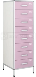 Filing Cabinet with 8 Drawers on Aluminum Frame - SHK-4KN