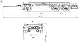 Tri-Axle Container Trailer AM8454-11A with CEYLAN NA-1210-175-DT-UN Axles, 12 Ton Capacity