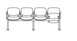 Multipurpose Chair Section - Ideal for Waiting Areas