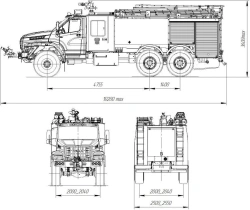 Airport Firefighting Vehicle AA-8.0/ (30-60) (4320) Model 004-UPZ UR66-01