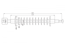 Insulator LK 120/35-2GP for High Voltage Applications