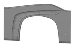 Left Rear Arch Panel Made of Polyester Fiberglass 5299-401-5402502-02/Z