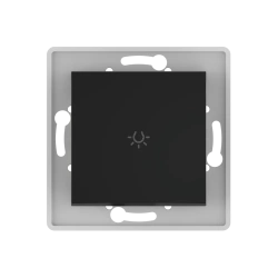 CADUCEUS ALING PRESTIGE Black Soft Touch Light Switch 10AX 250V Model 6009.E1