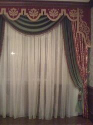 Soft Transparent Curtain with Pleat Tape for Window Decoration