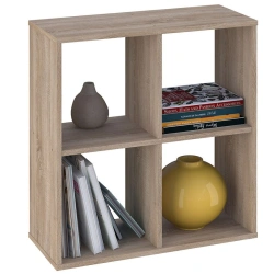 Polini Home Smart Cubic 4-Shelf Unit for Kids, Oak, Model 0001692.68