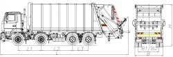 Rear-Loading Garbage Truck Model MK-3548-14