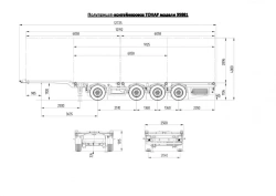 Container Transport Semi-Trailer TONAR Model 99881 with Axles TONAR Model 90422, 90431