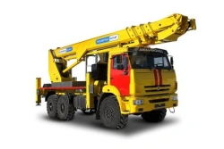 Telescopic Aerial Work Platform with Jib AHP 36T KAMAZ-43118 35.5M 350/120KG 22/24.5M