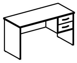 Desk with hanging cabinet 6086 Series "Rhythm"