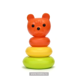 Bear Pyramid Toy with 3 Rings