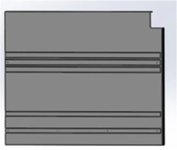 Central Left Side Panel S.31Р-10.30.020 for Tram Cars