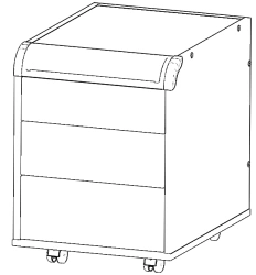 Rolling Cabinet for School Supplies, Model TUV.16