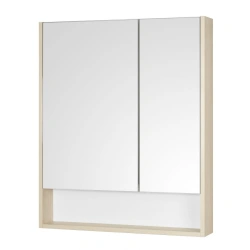 Aquaton Scandi 70 White Mirror Cabinet with Verona Oak Finish A252.2.02S.DB2.0