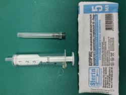 Sterile Single-Use Two-Part Injection Syringe 5B "Luer" with Needle