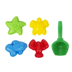 Kids Sand Play Set 5pcs with Sea Shapes and Shovel