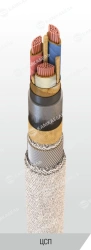 High Voltage Power Cable with Copper Conductors and Paper Insulation, 6/10 kV, Type C