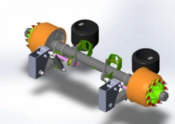 Axle Assembly with Pneumatic Suspension AXL-11-RFDLPK-00