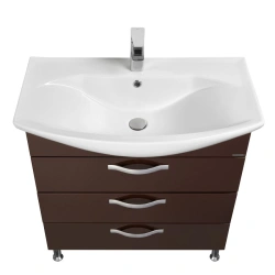 Aquaton Aria 80H Dark Brown Vanity Cabinet