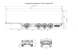Container Transport Semi-Trailer TONAR Model 99892 with Axles TONAR Model 90422, 90431