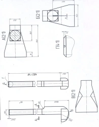 Forged Rail Bolt with Nut and Washer M22x400