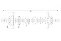 Insulator for Suspension Line with Silicone Composite Coating LK 120/220-I-4 GP