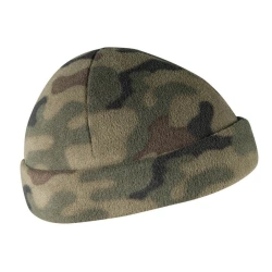 Olive and White Half-Fabric Wool Blend Beanie for Special Forces