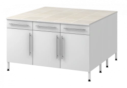 Island Table with Two Metal Support Pedestals 1500 OTYAKp