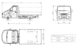GAZ-SAZ-35126 Dump Truck with Three-Sided Discharge, 3500 kg