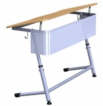 Adjustable Double Student Desk for Schools, Model PL-DUEP4-6