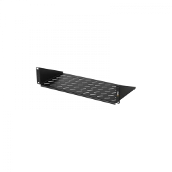 Front Shelf 19 Inches, 2U, 200mm Depth, Black, TLK-SHFR-200-BK