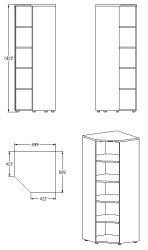 Storage Cabinet for Documents and Office Supplies, Series 431.183