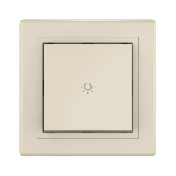 Caduceus Aling Prestige Hidden Installation Light Switch 10A, Beige, Art. 609.999
