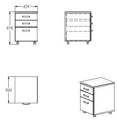 Document Storage Cabinet for Office Supplies and Equipment - Series 335