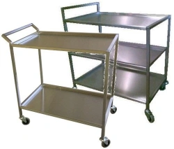 Stainless Steel Serving Trolley for Efficient Food Delivery