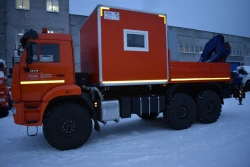 Special Van with Crane Manipulator on KAMAZ Chassis GIRD