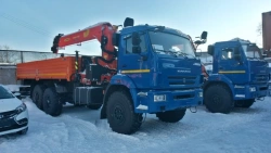 Multi-Functional Truck with Hydraulic Crane KMA on KAMAZ 43118 Base 41K33G-LA