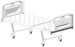 Hospital Bed with Headrest and Wheels for Patient Care KFO-01-MSK