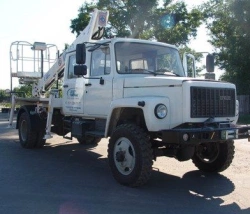 14M Hydraulic Cherry Picker AGP-14T GAZ-33086 with 5-Seater Cabin