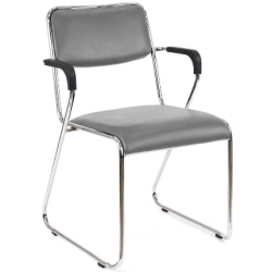 Visitor Chair Type 1 - Metal Frame, Lumbar Support