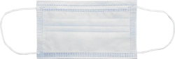4-Layer Non-Sterile Disposable Medical Mask with Rubber Bands, 18x9 cm, White